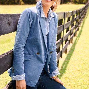 Talbots Blue Corduroy Peacoat Jacket